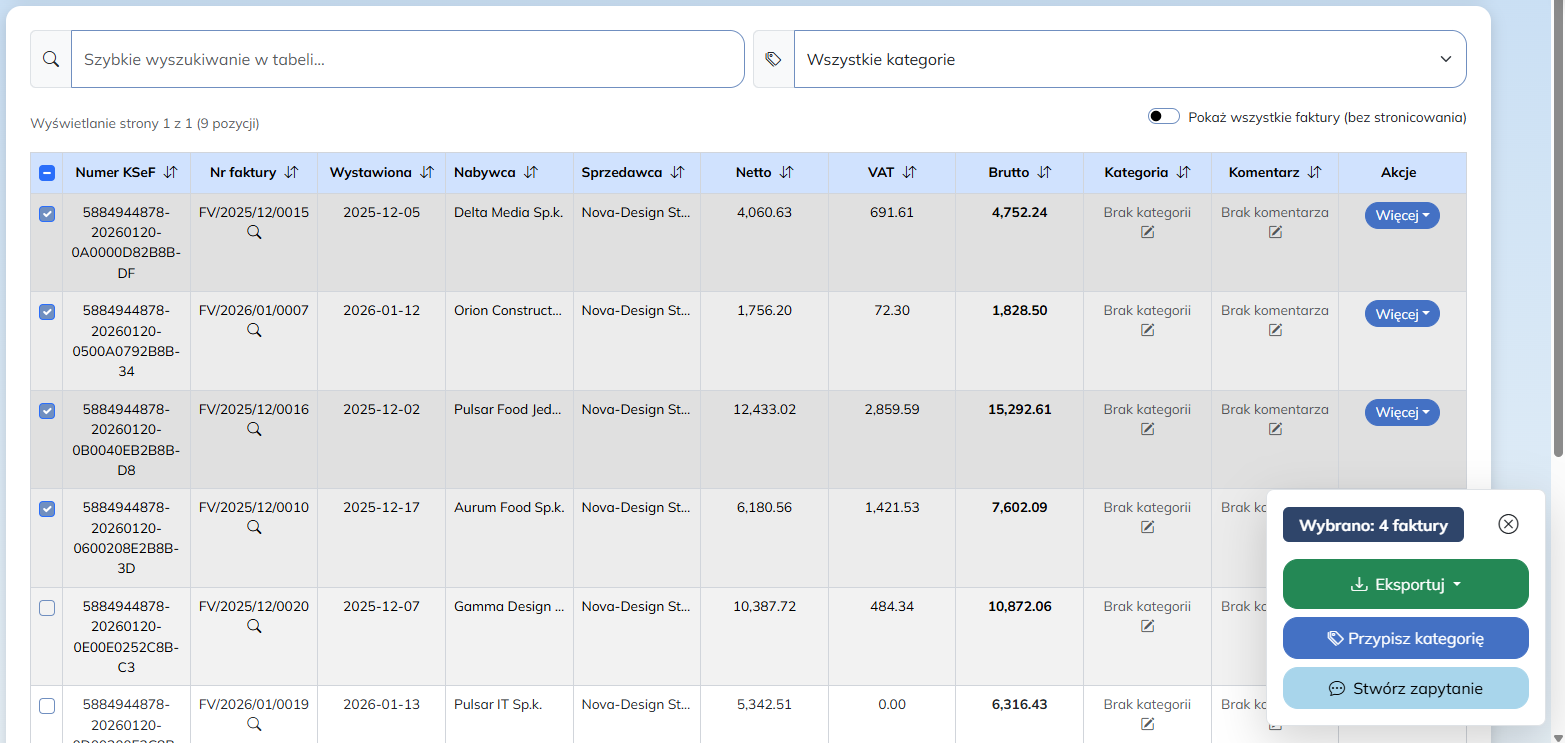 Zbiorcze przypisywanie kategorii